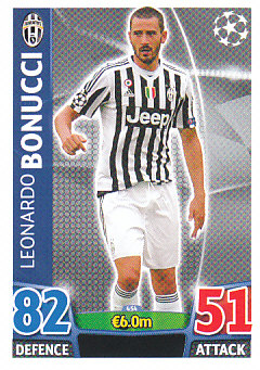 Leonardo Bonucci Juventus FC 2015/16 Topps Match Attax CL #454
